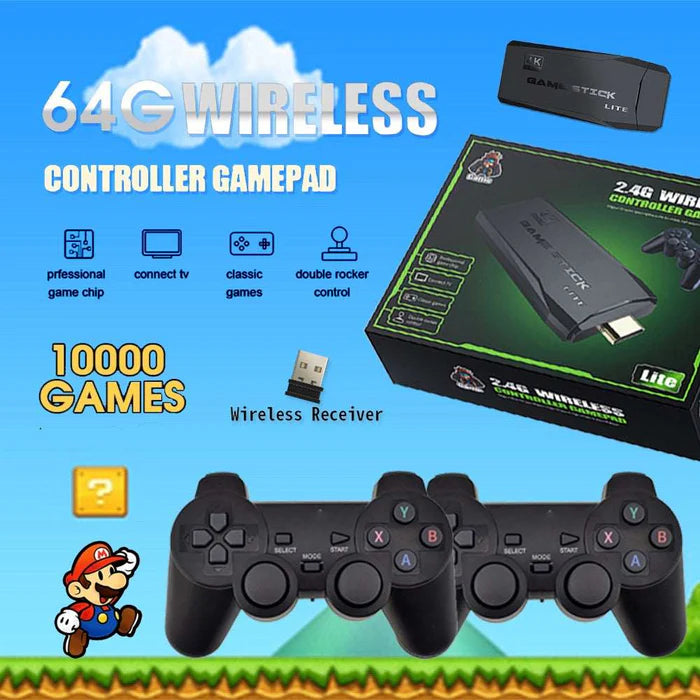 CONSOLA GAMESTICK 4K +10,000 JUEGOS INCLUIDOS