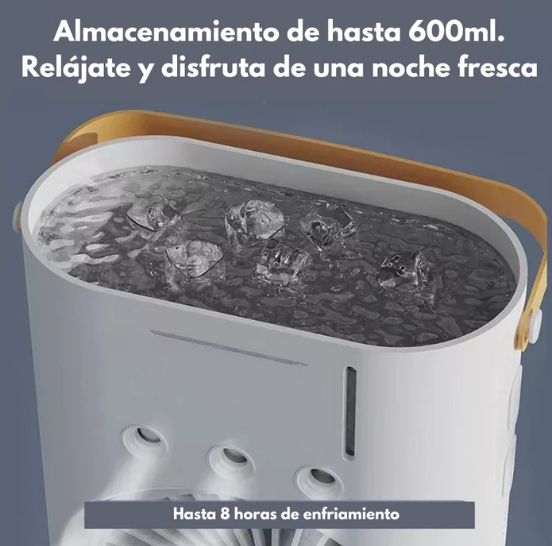 VENTILADOR DOBLE  HUMIDIFICADOR + LUCES