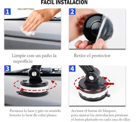 HOLDER 360 GRADOS TOP PARA VEHICULOS