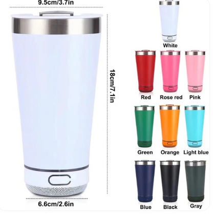 VASO TERMICO 473ML CON PARLANTE BLUETOOTH Y DESTAPADOR