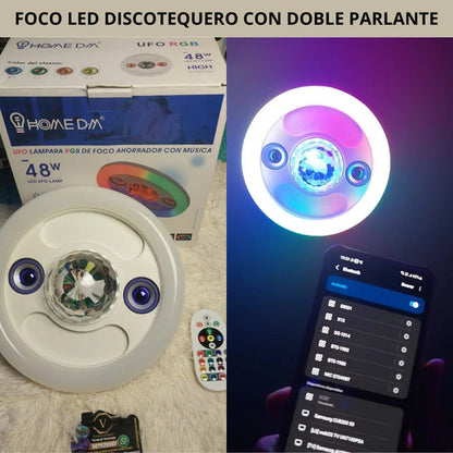 FOCO FIESTA- LUCES  Y PARLANTE 2 EN 1